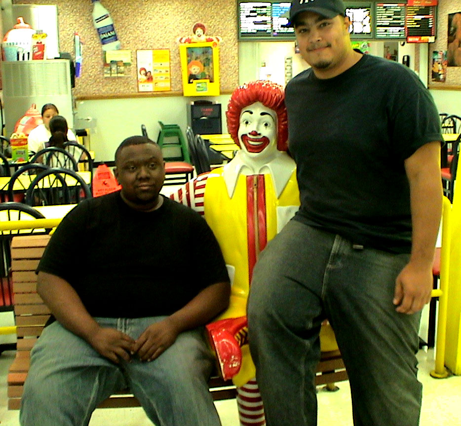 Shawn and friend Jason kickin it with Ronald.