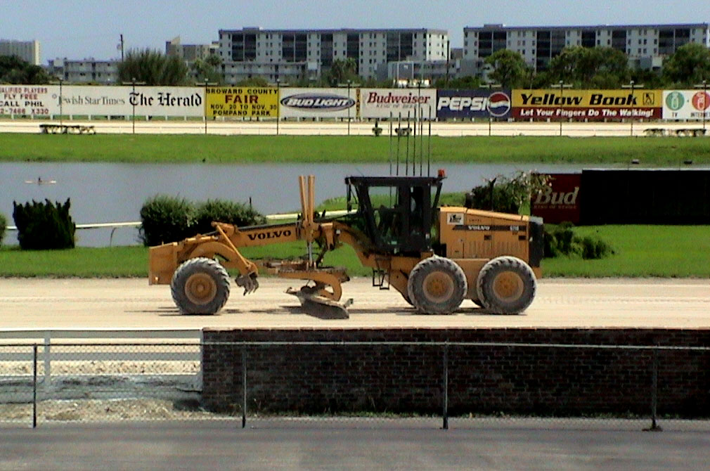 this is as close to any action on the track as we got to see.