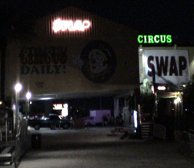 it's too dark to make out the scary clown